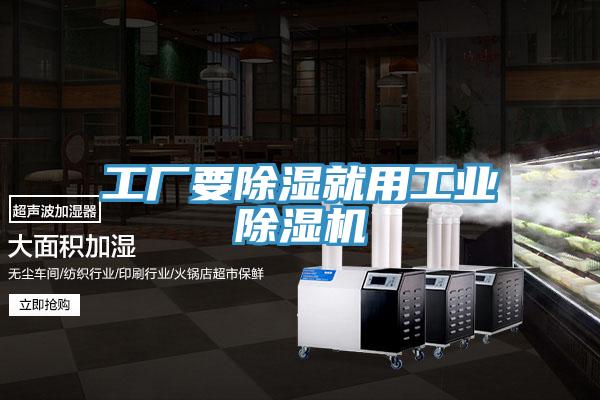 工廠要除濕就用工業除濕機