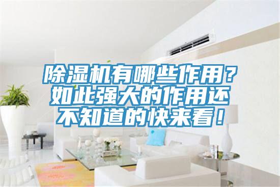 除濕機有哪些作用？如此強大的作用還不知道的快來看！