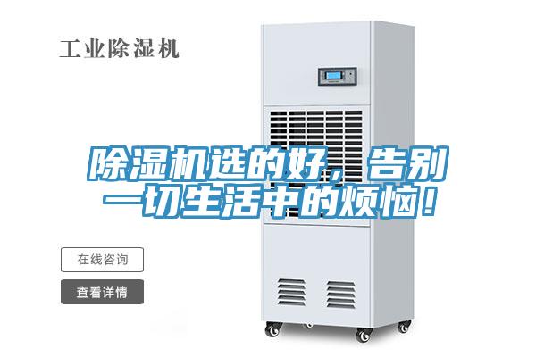 除濕機選的好，告別一切生活中的煩惱！