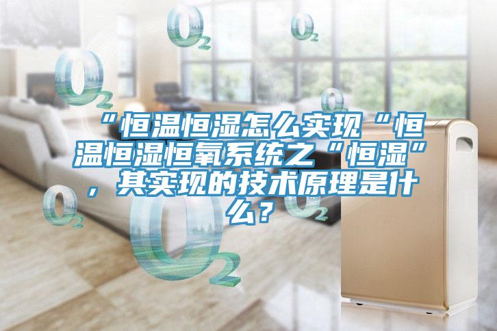 “恒溫恒濕怎么實現“恒溫恒濕恒氧系統之“恒濕”，其實現的技術原理是什么？