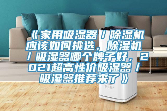 《家用吸濕器／除濕機應該如何挑選，除濕機／吸濕器哪個牌子好，2021超高性價吸濕器／吸濕器推薦來了》