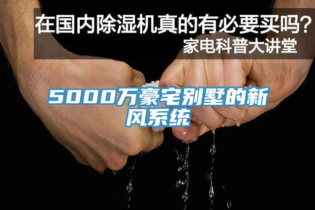 5000萬豪宅別墅的新風(fēng)系統(tǒng)