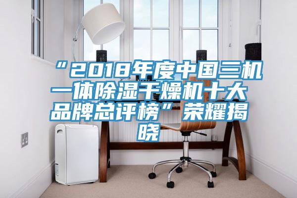 “2018年度中國(guó)三機(jī)一體除濕干燥機(jī)十大品牌總評(píng)榜”榮耀揭曉