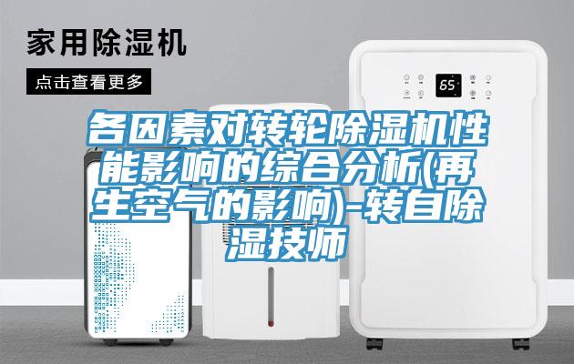 各因素對轉輪除濕機性能影響的綜合分析(再生空氣的影響)-轉自除濕技師