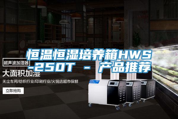 恒溫恒濕培養箱HWS-250T - 產品推薦