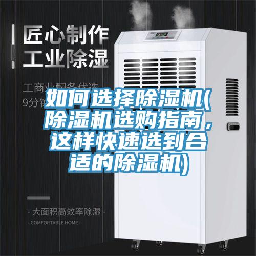 如何選擇除濕機(除濕機選購指南，這樣快速選到合適的除濕機)