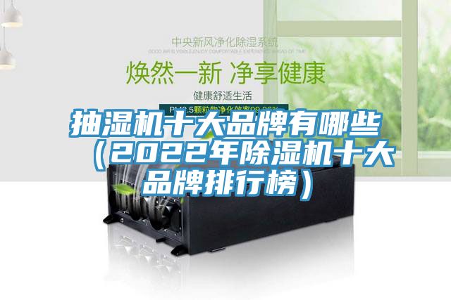 抽濕機十大品牌有哪些(2022年除濕機十大品牌排行榜)