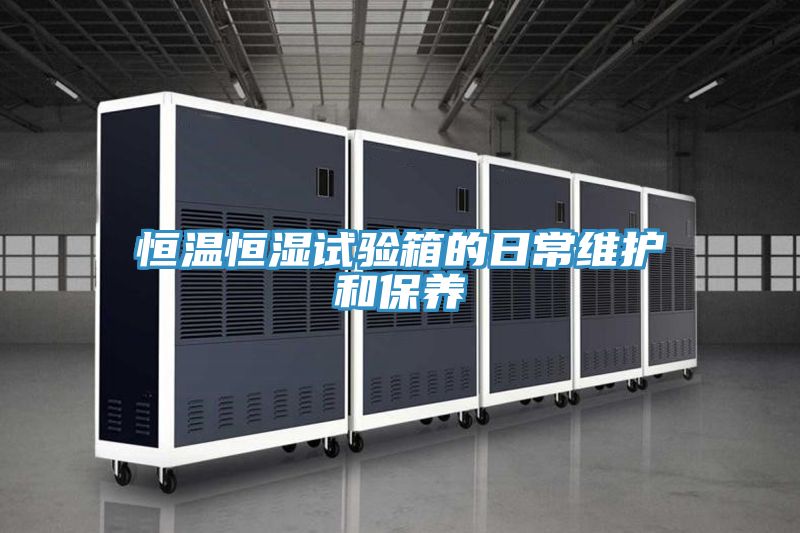 恒溫恒濕試驗箱的日常維護和保養