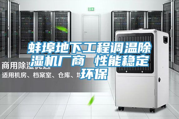 蚌埠地下工程調溫除濕機廠商 性能穩定 環保