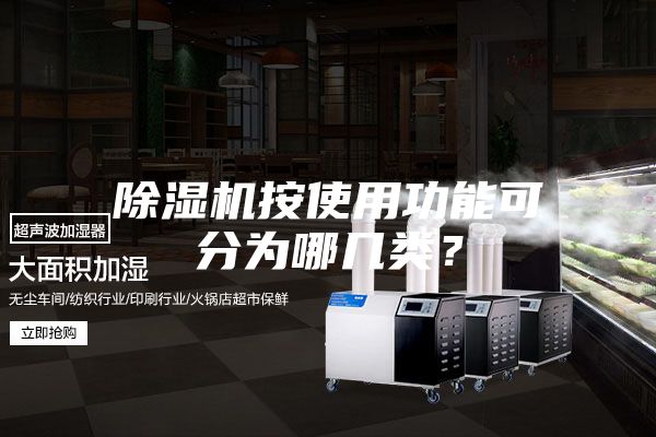 除濕機按使用功能可分為哪幾類？