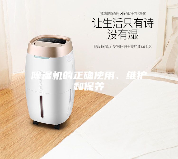 除濕機的正確使用、維護和保養